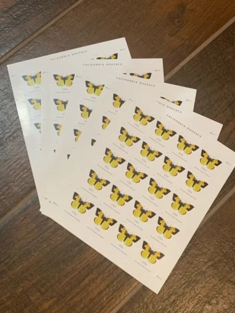 6000 70 cents California Dogface Butterflies Butterfly Forever Stamps 500 Bookle
